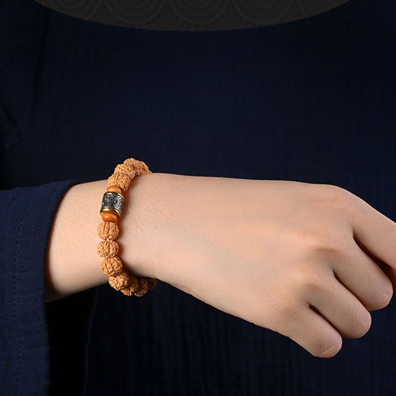 KarmaRipple's Tibet Rudraksha Bodhi Seed Wealth Auspiciousness Bracelet p16