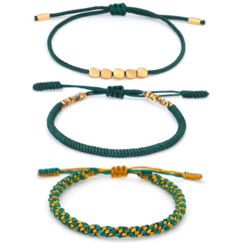 KarmaRipple's 3 PCS Tibetan Bronze Beadwork Balancing Protection Fortune Bracelet Set p13