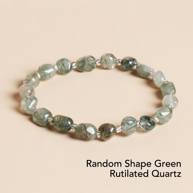 KarmaRipple's Authentic Irregular Shape Stone Gemstone Meditation Balance Bracelet p52