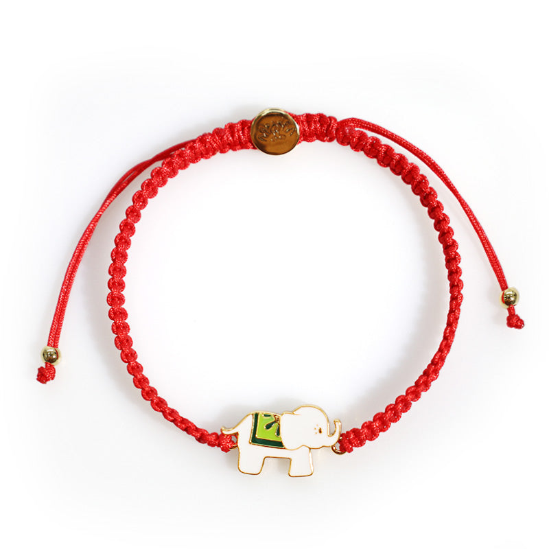 KarmaRipple's Tibetan Handmade 925 Sterling Silver Fortunate Elephant Red String Bracelet p7