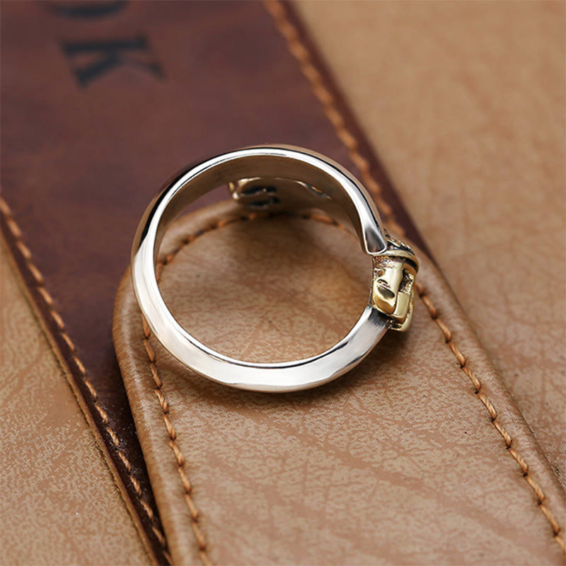 KarmaRipple's Tibetan Dorje Vajra Engraved Design Bronze Fortune Wealth Adjustable Ring p5
