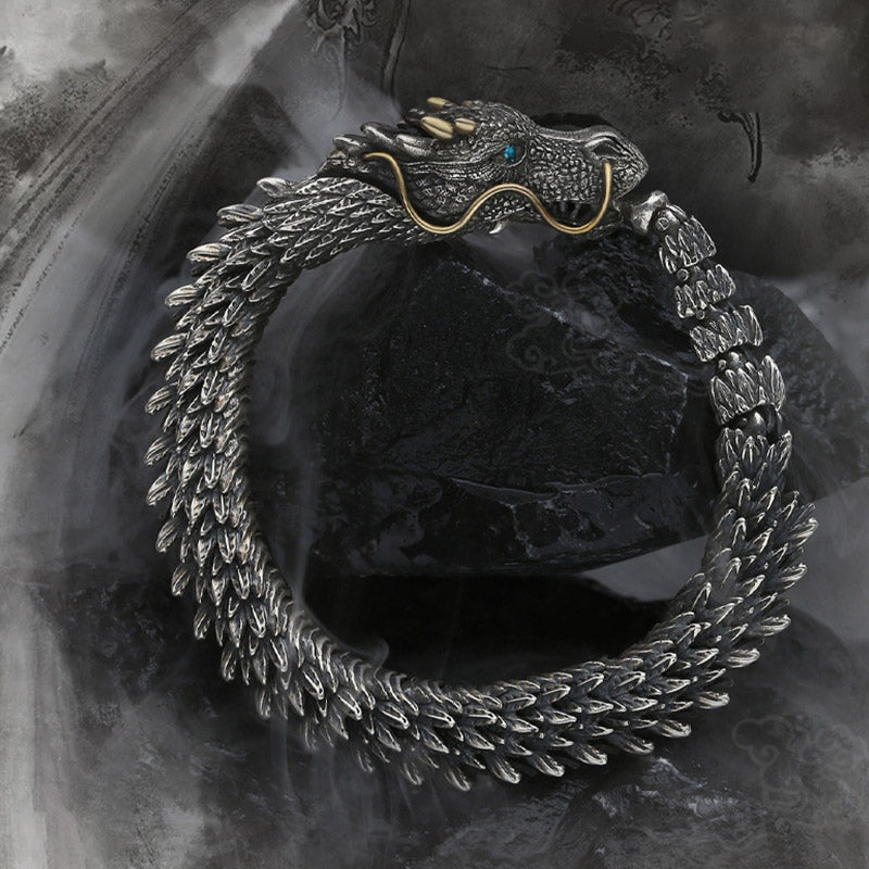 KarmaRipple's Nordic Dragon Handmade Amulet Fortune Protection Chain Bracelet p7