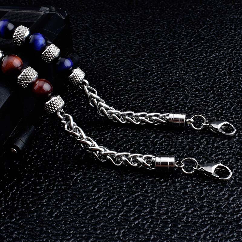 KarmaRipple's Black Onyx Tiger Eye Bead Courage Bracelet p13