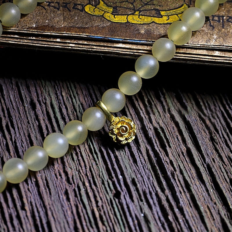 KarmaRipple's 108 Mala Beadwork Tibet Sheep Horn Amber Fortune Bracelet p9