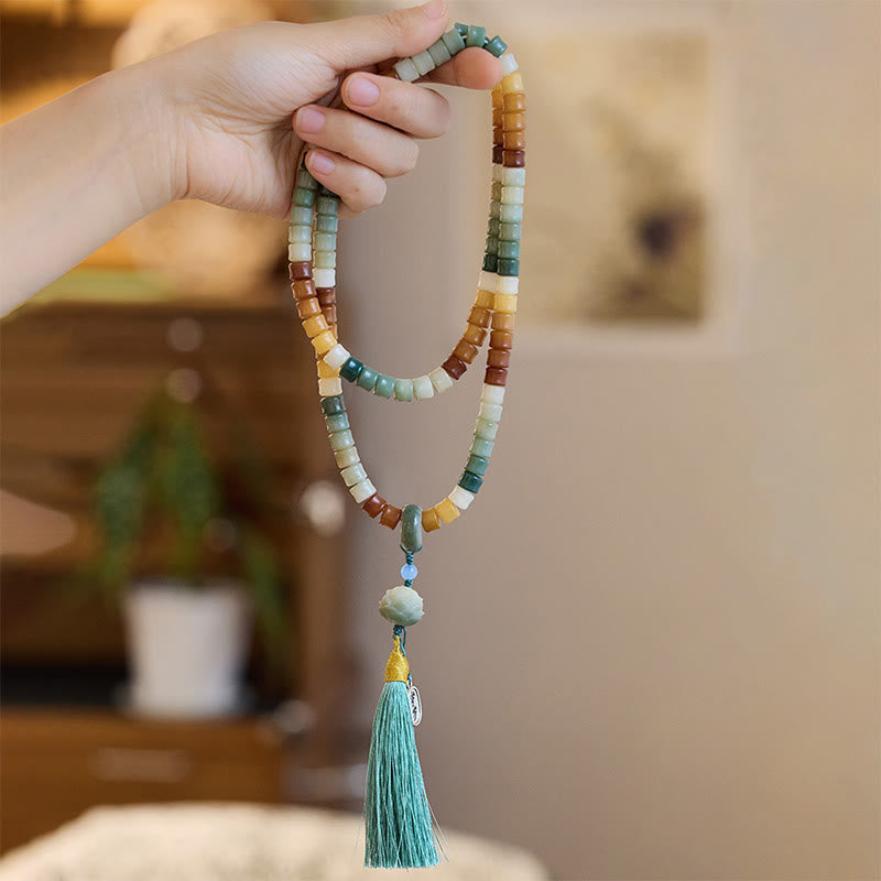 KarmaRipple's 108 Mala Beadwork Bodhi Seed Buddha Hand Lotus Engraved Balance Bracelet p14