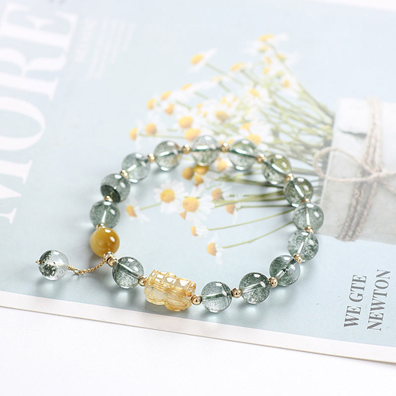 KarmaRipple's Green Phantom Citrine PiXiu Confidence Bracelet p2