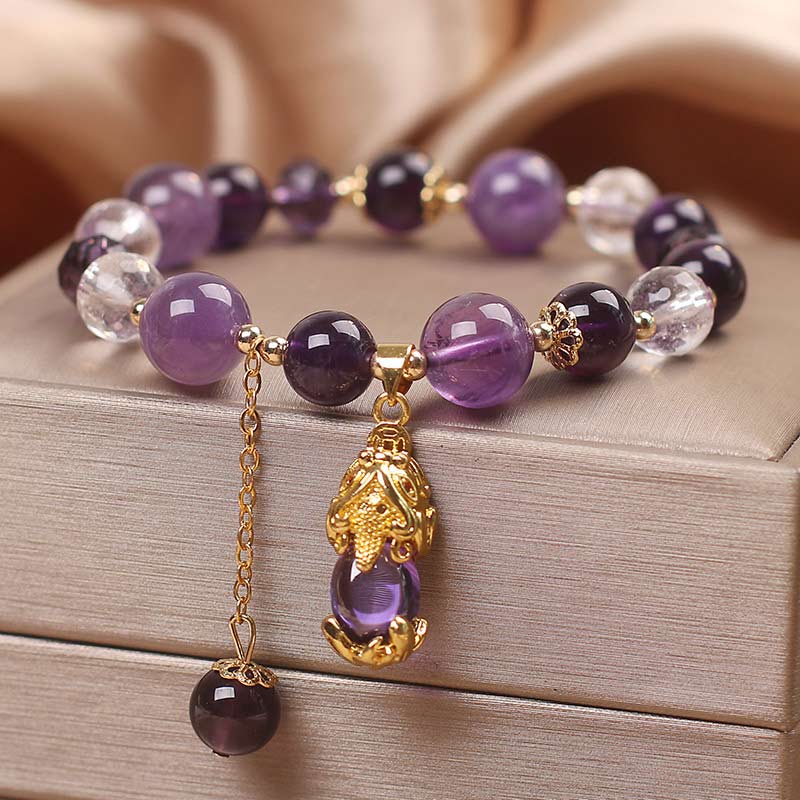 KarmaRipple's Authentic Amethyst PiXiu Balancing Bracelet p2