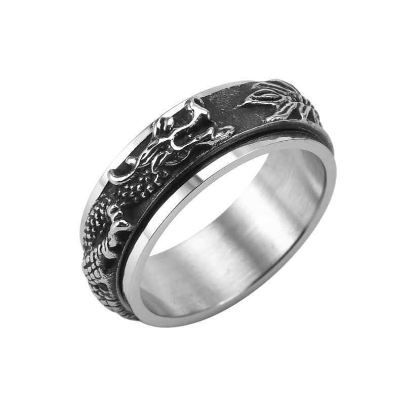 KarmaRipple's Dragon Titanium Steel Stimulation Rotatable Ring ( p4