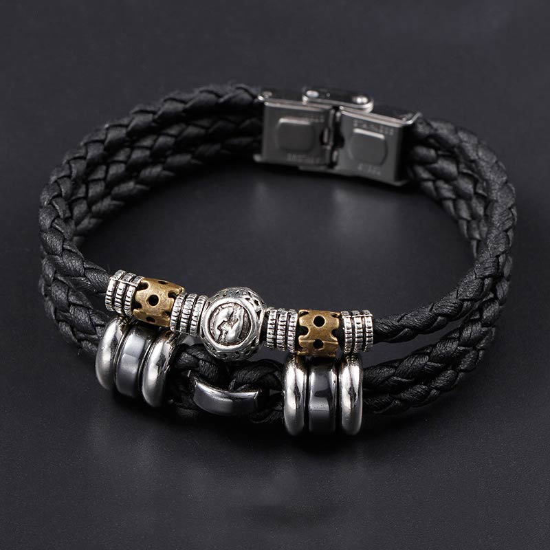 KarmaRipple's 12 Constellations of the Zodiac Hematite Protection Bracelet p12