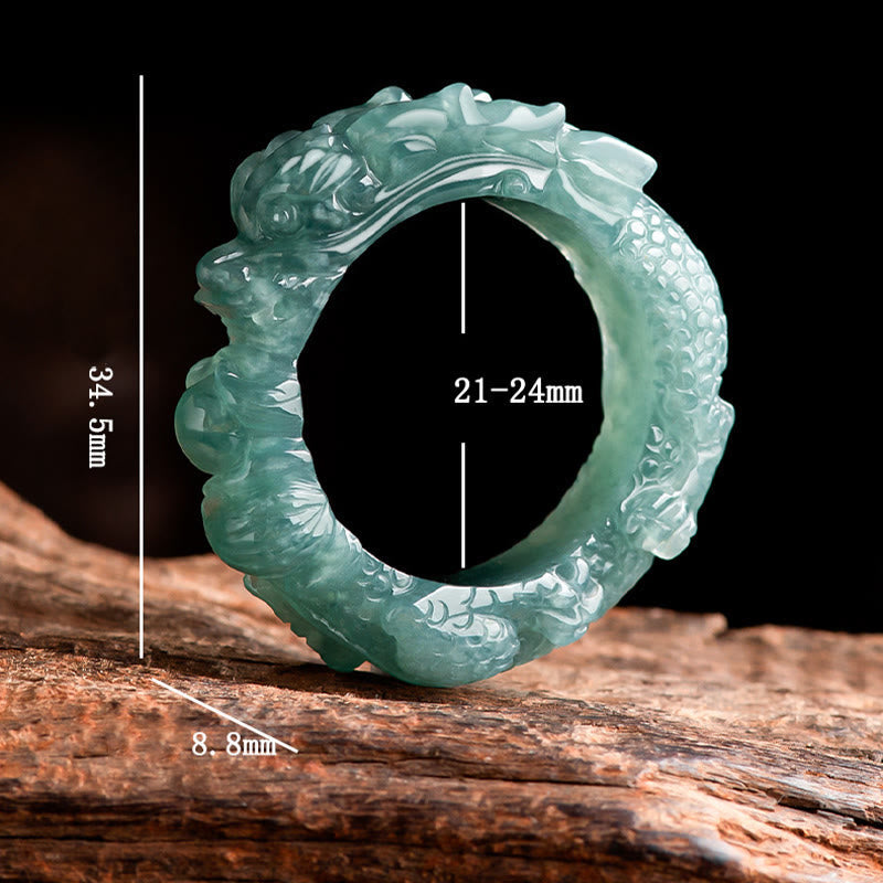 KarmaRipple's Authentic Jade Dragon Success Ring p10