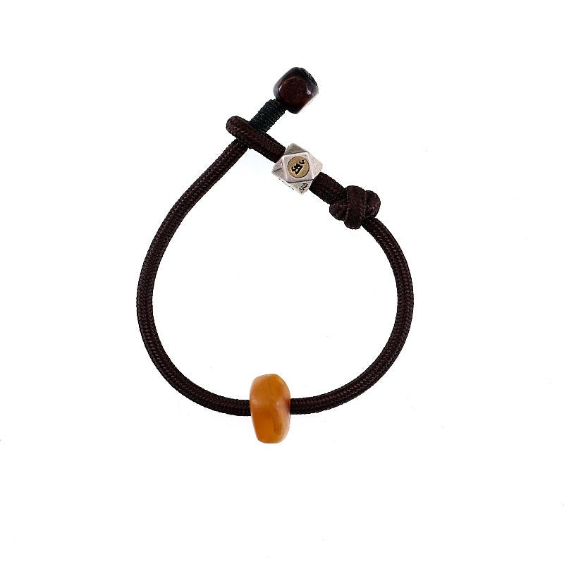 KarmaRipple's 925 Sterling Silver Chinese Zodiac Natal Buddha Authentic Amber Clear Anxiety Bracelet p12
