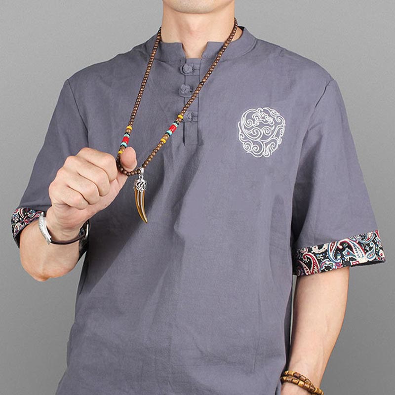 KarmaRipple's Wenge Wood Turquoise Stone Horn Style Protection Meditation Pendant Necklace p9
