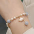 Pearl Aquamarine Ginkgo Leaf(Wrist Circumference 12-14cm)