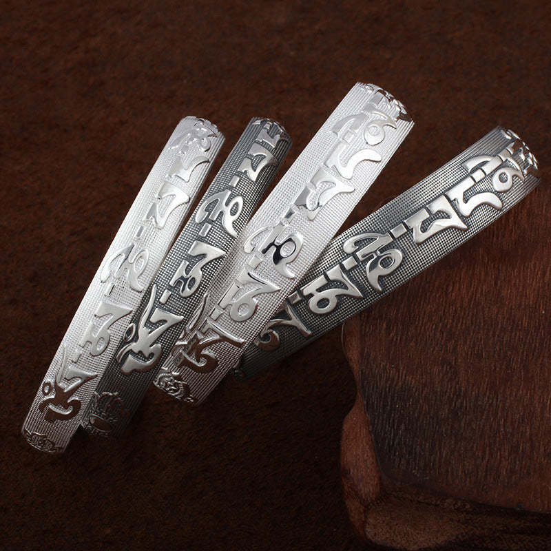 KarmaRipple's Tibetan Sanskrit Ivory Bronze Meditation Prayer Bracelet Bangle p3