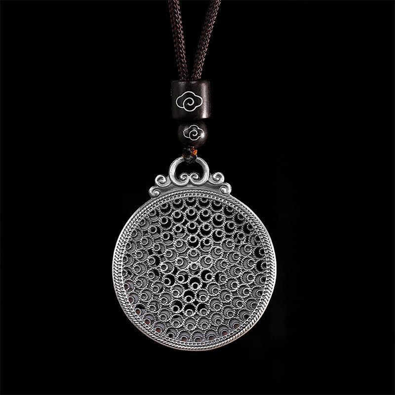 KarmaRipple's 990 Sterling Silver Phoenix Fortune Protection Pendant Necklace p5