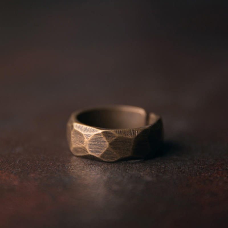 KarmaRipple's Tibetan Simple Design Bronze Wealth Ring p15