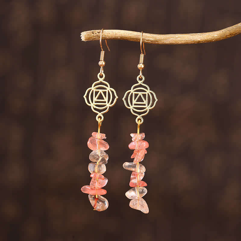 KarmaRipple's Balancing Crystals Zen Cairn Confidence Earrings ( p22