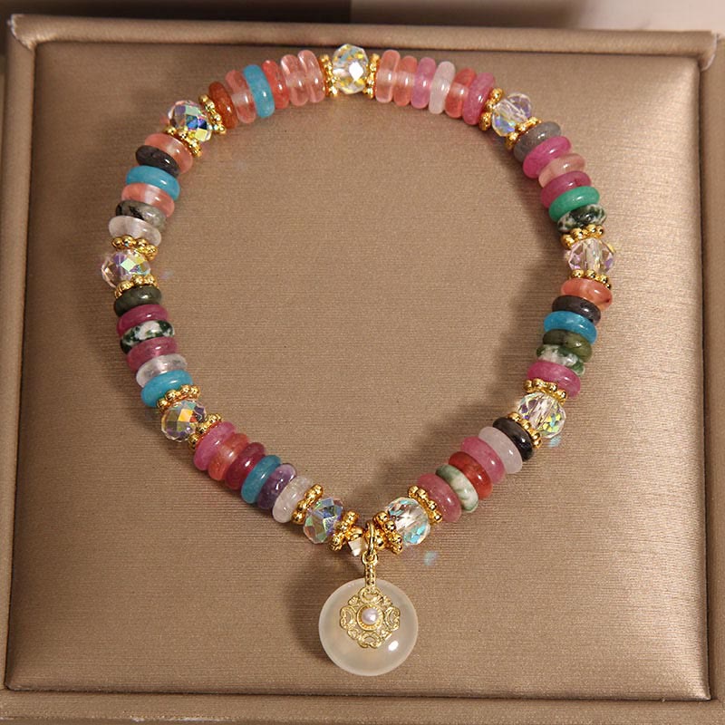 KarmaRipple's Various Gemstone Peace Buckle Auspicious Bracelet p6