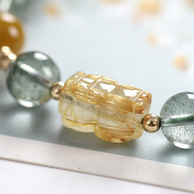 KarmaRipple's Green Phantom Citrine PiXiu Confidence Bracelet p9