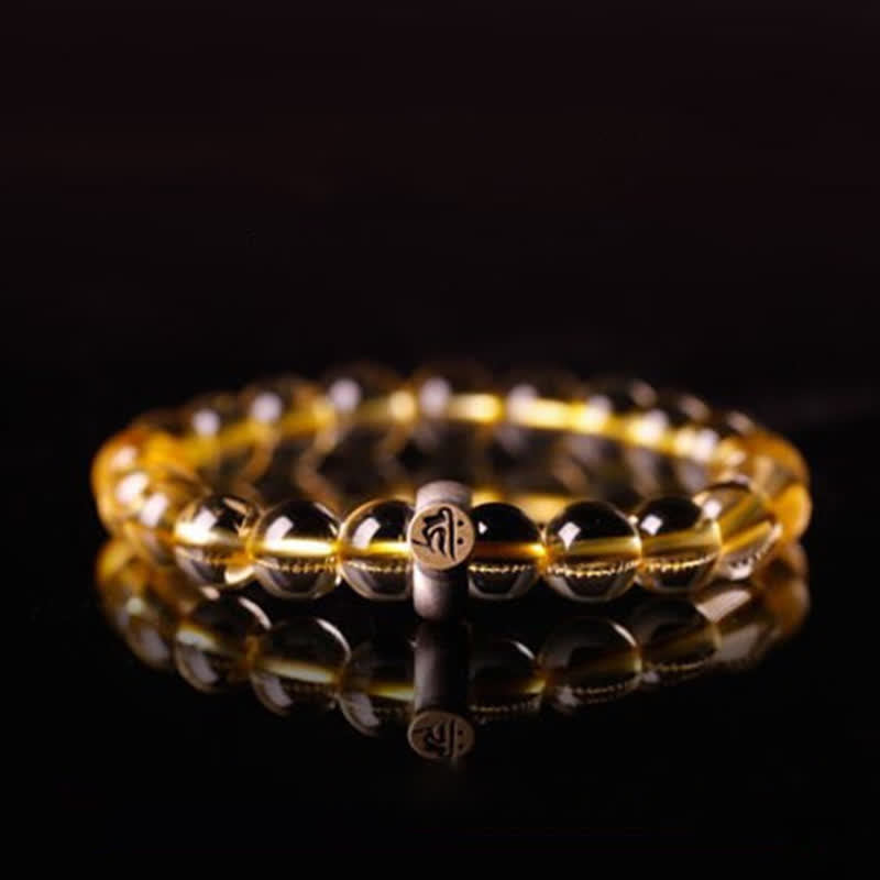 KarmaRipple's 925 Sterling Silver Chinese Zodiac Natal Buddha Citrine Protection Bracelet p2
