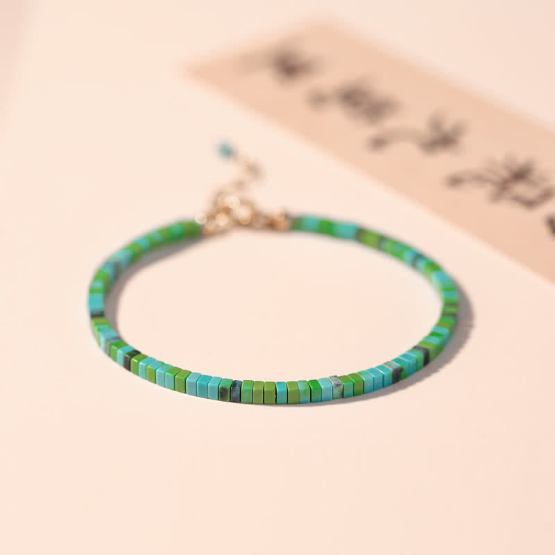 KarmaRipple's Turquoise Beaded Friendship Strength Chain Bracelet p10