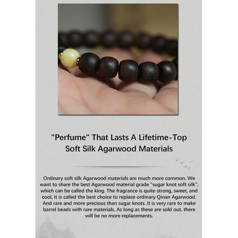 KarmaRipple's Rare Brunei Agarwood Amber Balance Peace Calm Bracelet p7