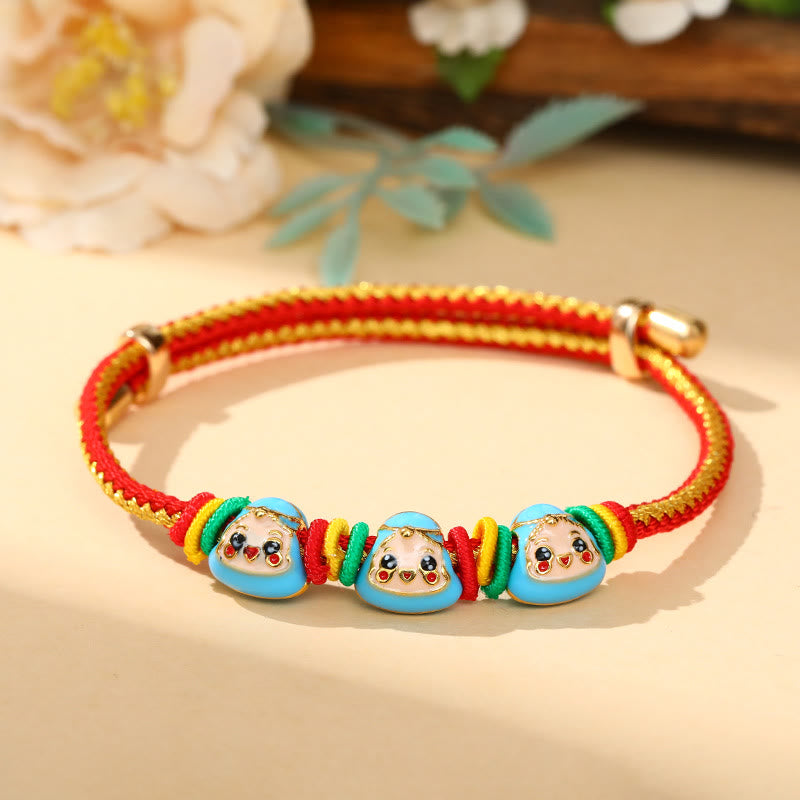 KarmaRipple's Colorful Rope Zongzi Pattern Fortune Handmade Child Adult Bracelet p14