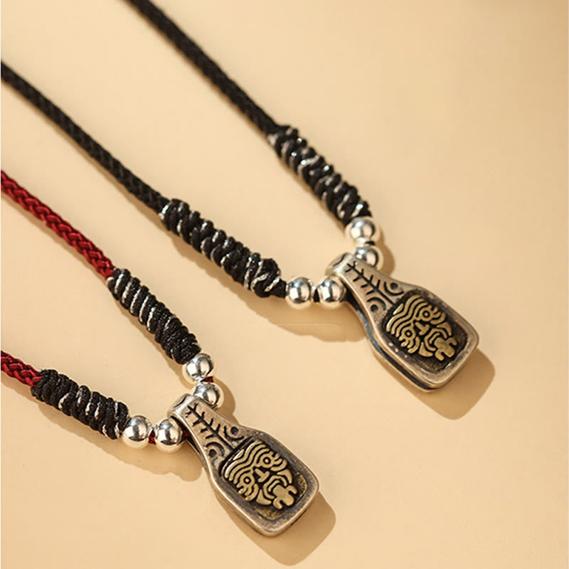 KarmaRipple's Tibetan 925 Sterling Silver Zakiram Goddess of Wealth Protection Rope Pendant Necklace p10