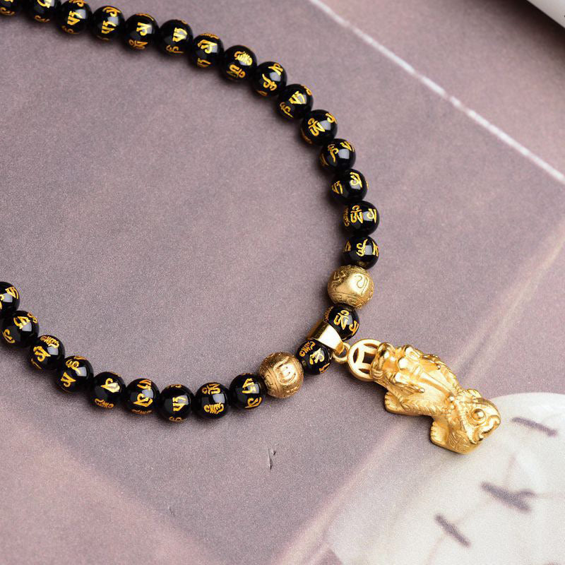 KarmaRipple's FengShui Obsidian PiXiu Wealth Pendant p2