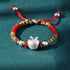 999 Sterling Silver Apple / Colorful Rope(Bracelet Size 12+4cm)