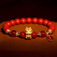 KarmaRipple's Year of the Dragon Authentic Cinnabar Ingot Protection Bracelet