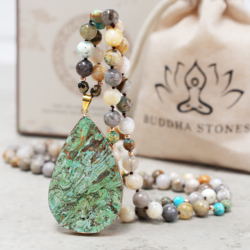 KarmaRipple's Authentic Ocean Picasso Jasper Beaded Balancing Neckace p9