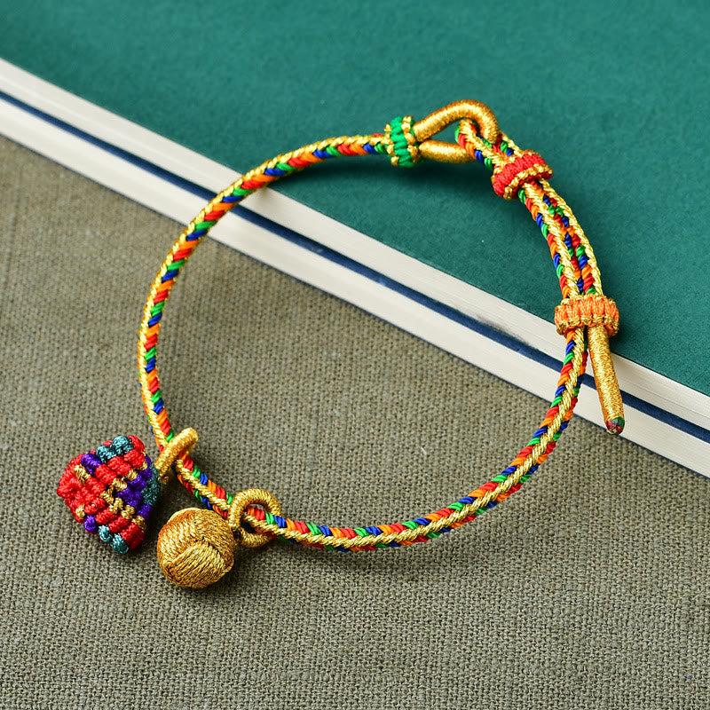 KarmaRipple's Colorful Rope Fortune Handmade Zongzi Golden Ball Talisman Bracelet p31