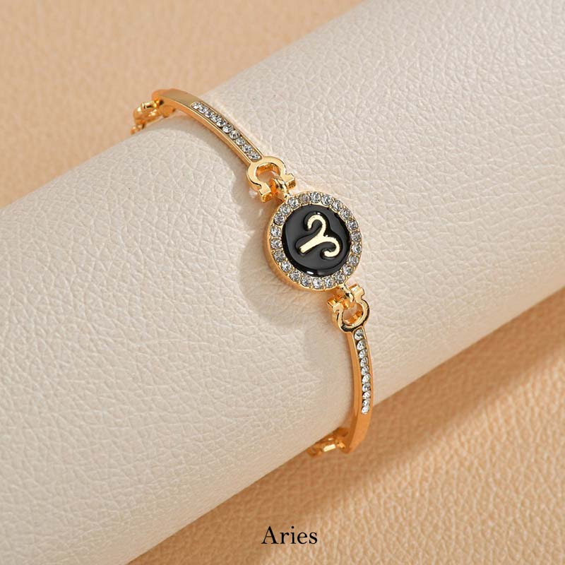 KarmaRipple's 12 Constellations of the Zodiac Rhinestone Chain Adjustable Bracelet ( p18