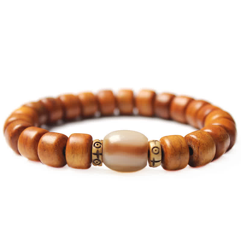 KarmaRipple's Tibetan Yak Bone Om Mani Padme Hum Strength Bracelet p23