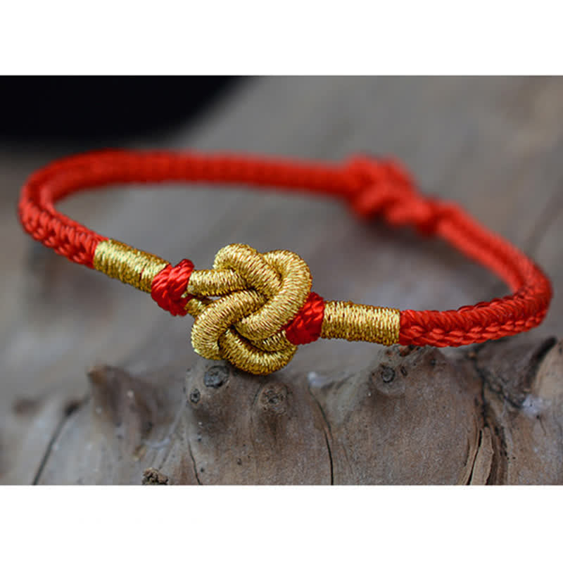 KarmaRipple's Handmade Simple Design Chinese Knotting Fortune Strength Braid String Bracelet p15