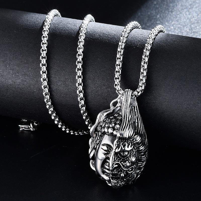 KarmaRipple's Half Buddha Half Devil Powerful Pendant p9