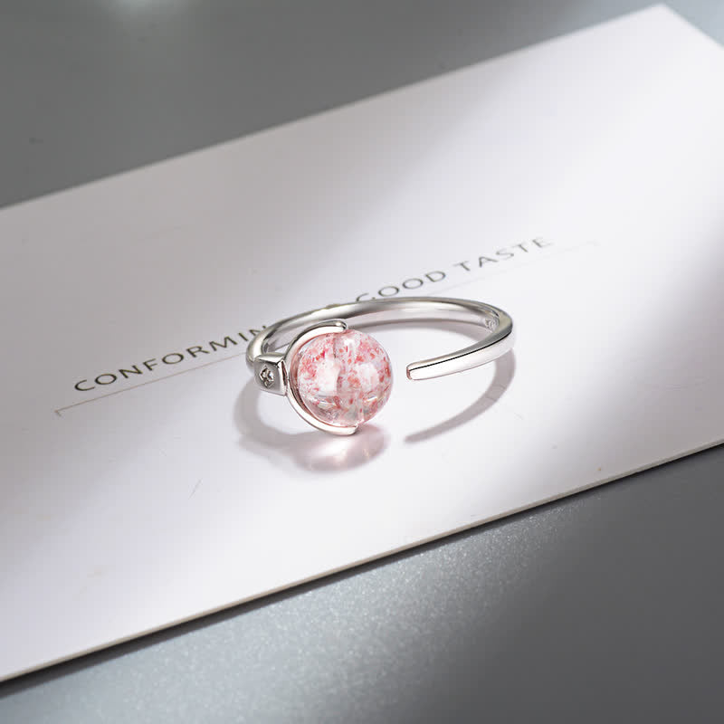 KarmaRipple's Pink Gemstone Soothing Rotation Ring p9