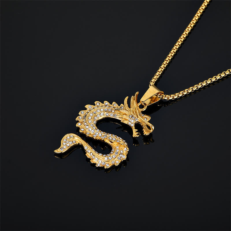 KarmaRipple's Chinese Zodiac Dragon Zircon Protection Pendant Necklace p3