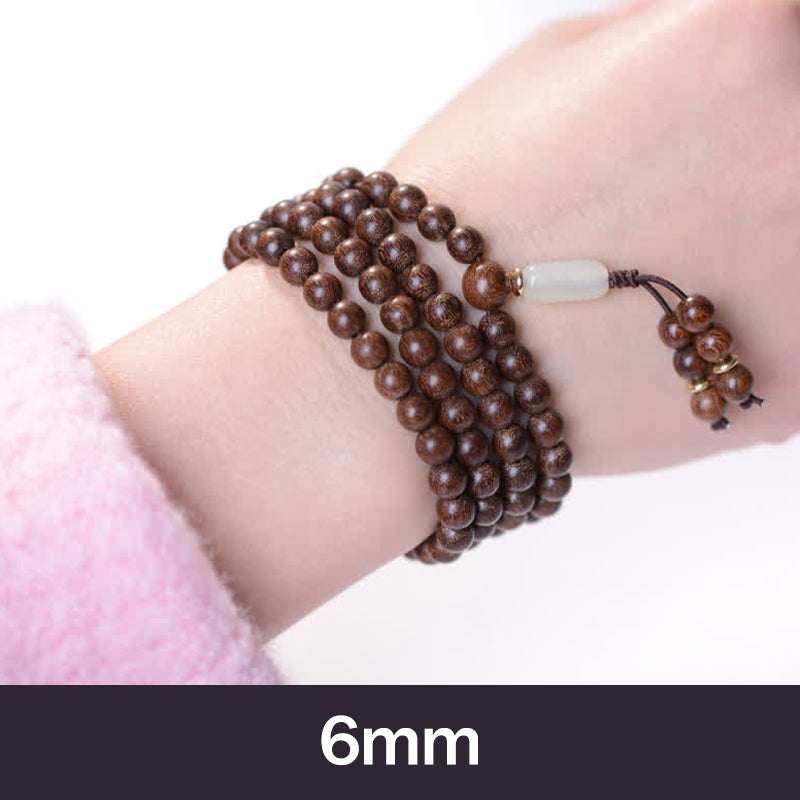 KarmaRipple's 108 Mala Beadwork Rosewood Jade Calm Bracelet p1