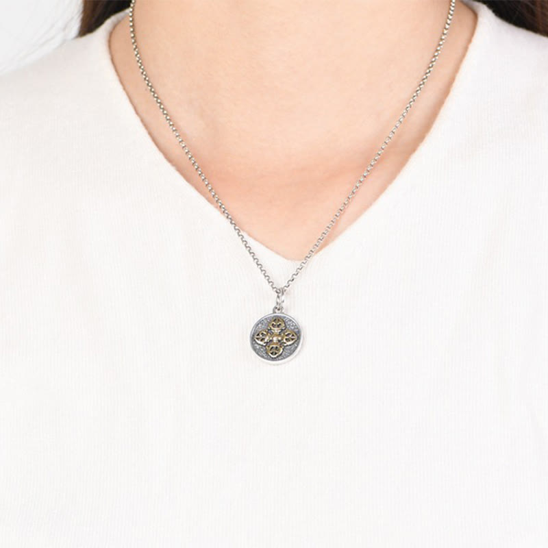 KarmaRipple's 925 Sterling Silver Double Dorje Vajra Blessing Pendant Necklace p9