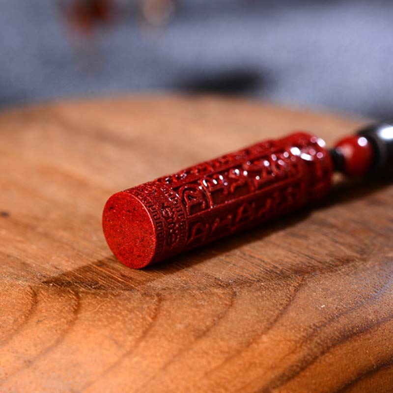 KarmaRipple's Tibetan Cinnabar Mantra Concentration String Pendant p6