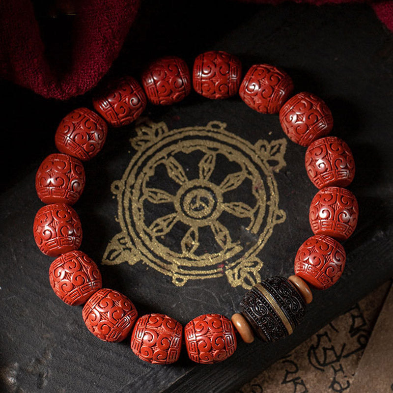 KarmaRipple's Authentic Cinnabar Ebony Calm Blessing Bracelet p15