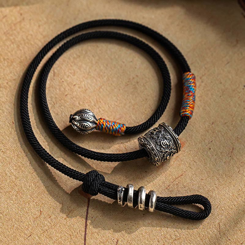 KarmaRipple's Tibetan Om Mani Padme Hum Carved Amulet Double Wrap Bracelet p2