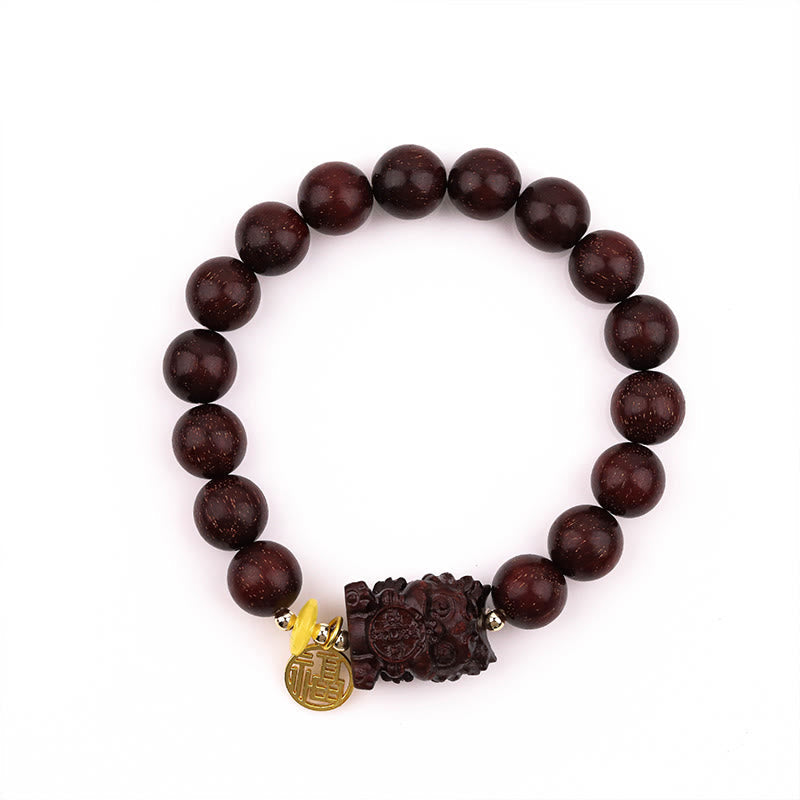 KarmaRipple's Small Leaf Red Sandalwood Gold Swallower Calm Bracelet p8
