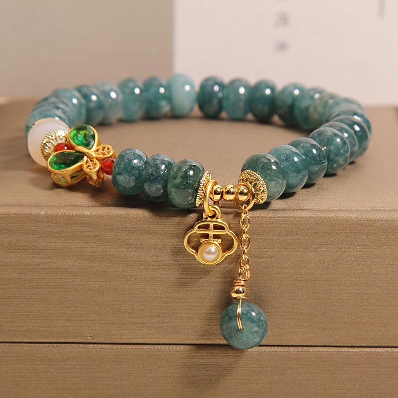 KarmaRipple's Jade Ivory Agate Butterfly Abacus Beadwork Abundance Bracelet p1
