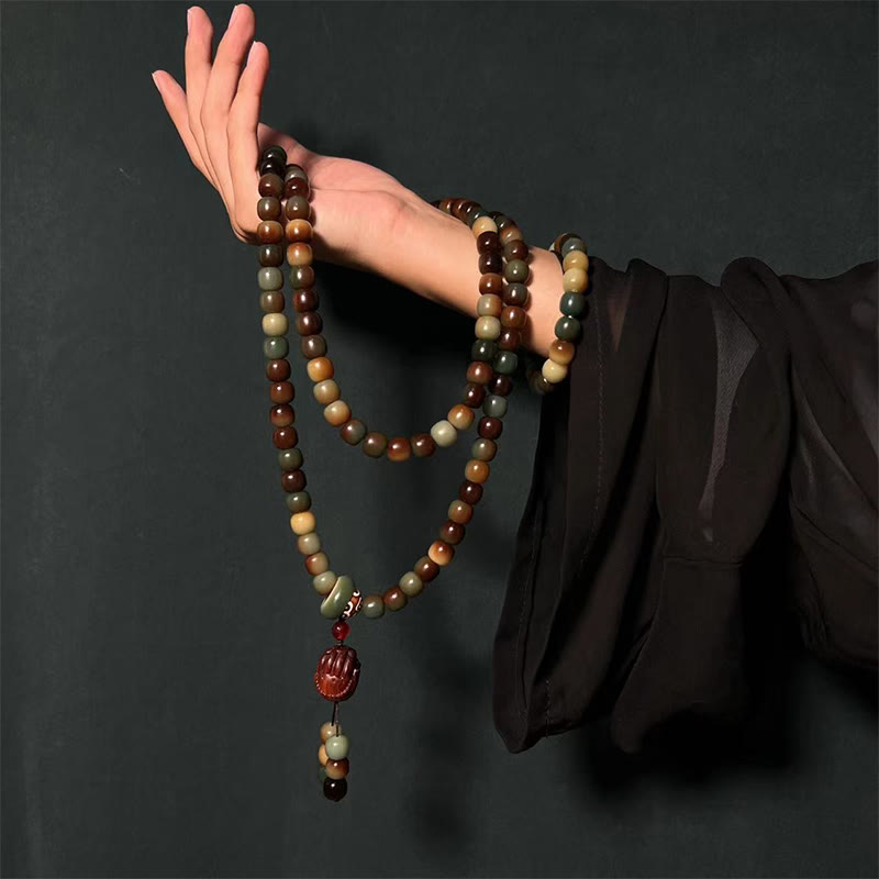 KarmaRipple's 108 Mala Beadwork Bodhi Seed Peace Wisdom Bracelet Wrist Mala Pocket Mala p1