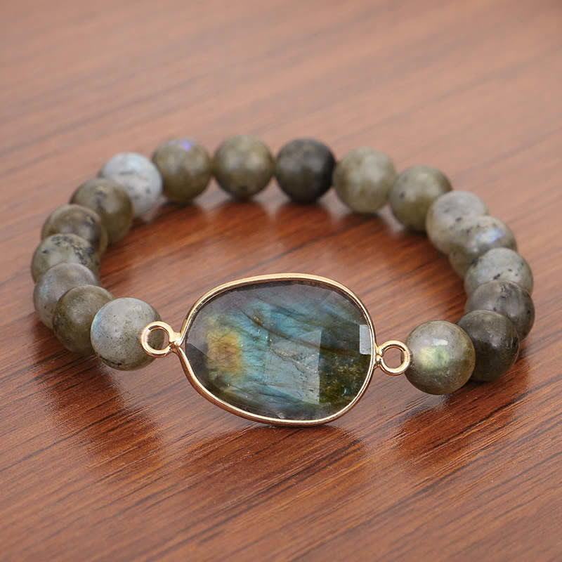 KarmaRipple's Authentic Labradorite Moonstone Support Balancing Beaded Bracelet p5