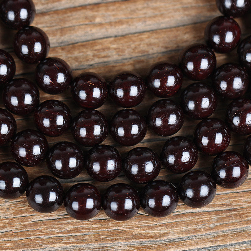 KarmaRipple's Gold Star Small Leaf Red Sandalwood Chinese Knotting Protection Bracelet p5