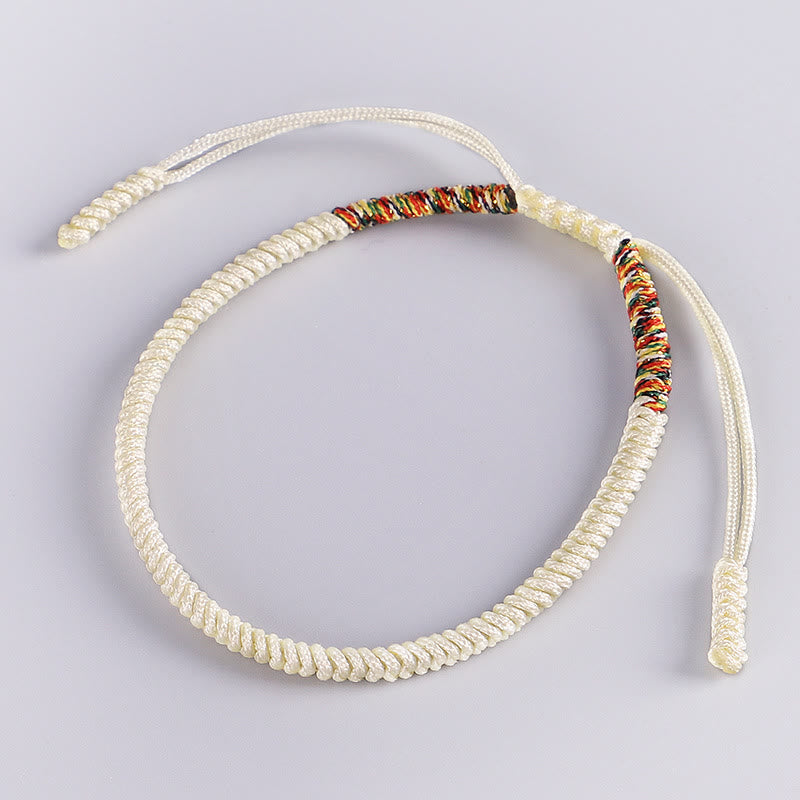 KarmaRipple's 3Pcs Tibetan Handmade Multicolored Fortune King Kong Weave Auspiciousness Bracelet p7